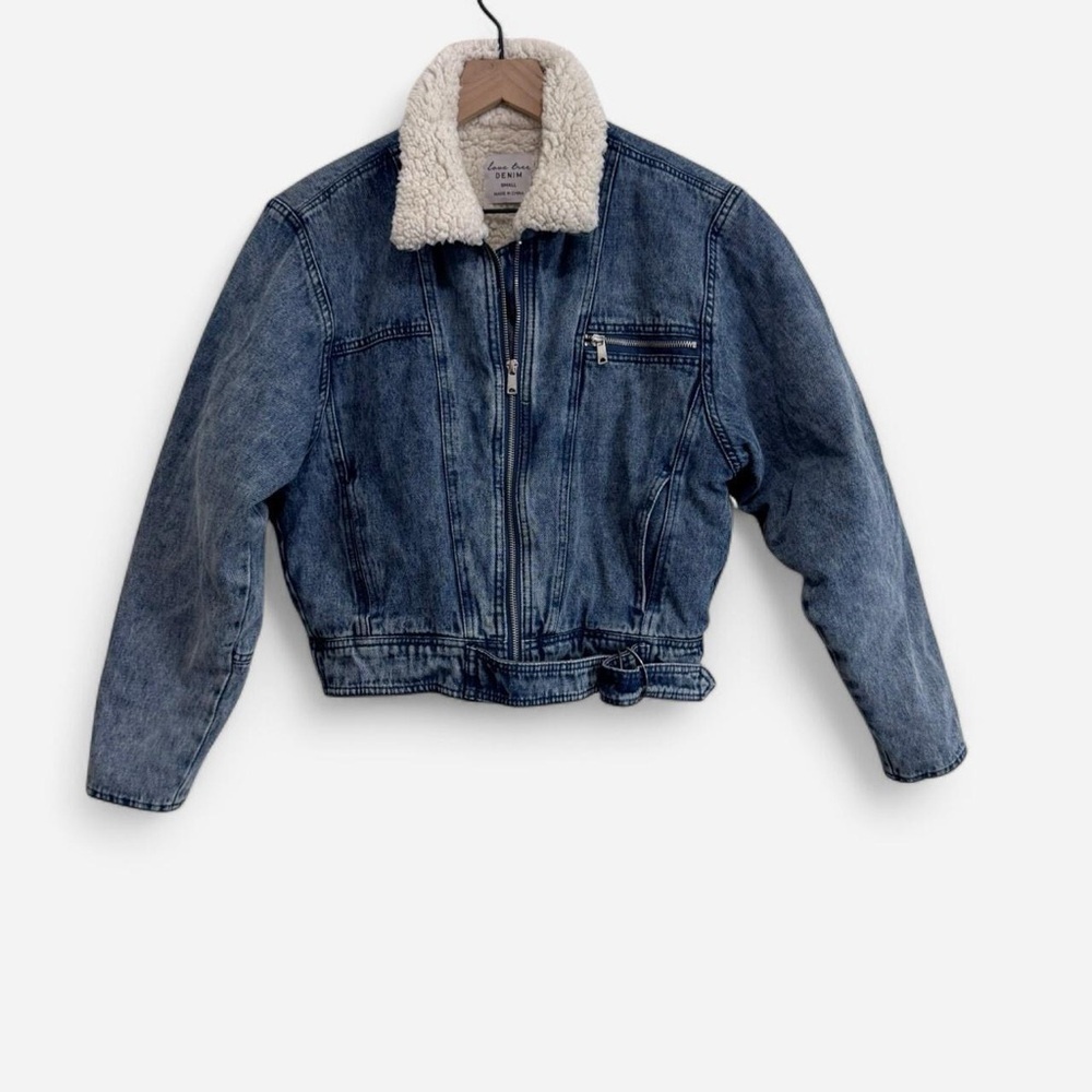 Denim Jacket with Sherpa Collar